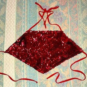 Red Sequin Top